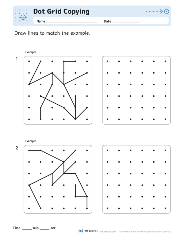 Dot Grid Copying Level 4 No. 3 worksheet