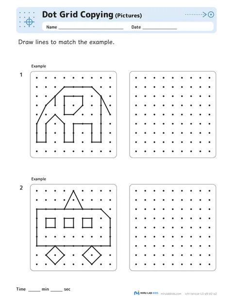 Dot Grid Copying: Pictures Level 3 No. 4