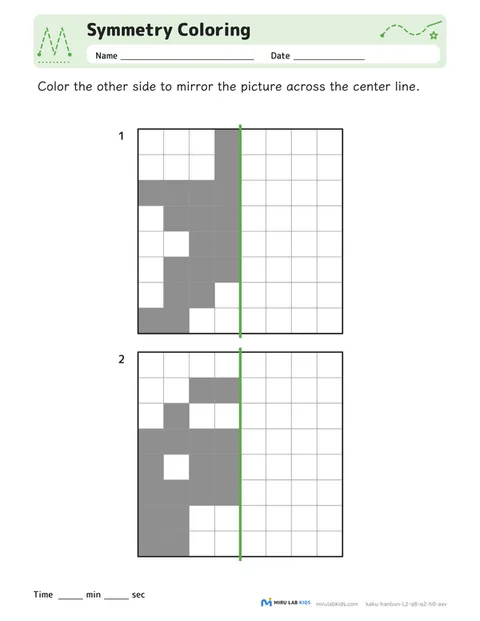 Symmetry Coloring Level 2 No. 3