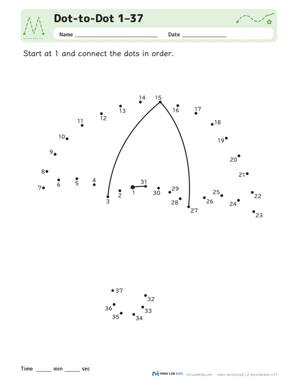 Dot-to-Dot Level 2 No. 1 worksheet