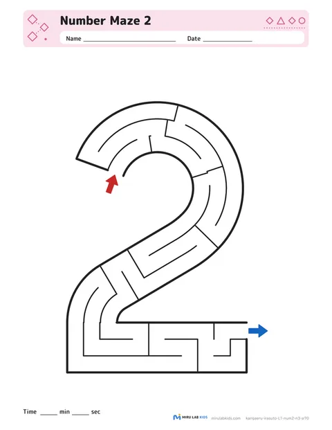 Number Mazes Level 1 Number 2