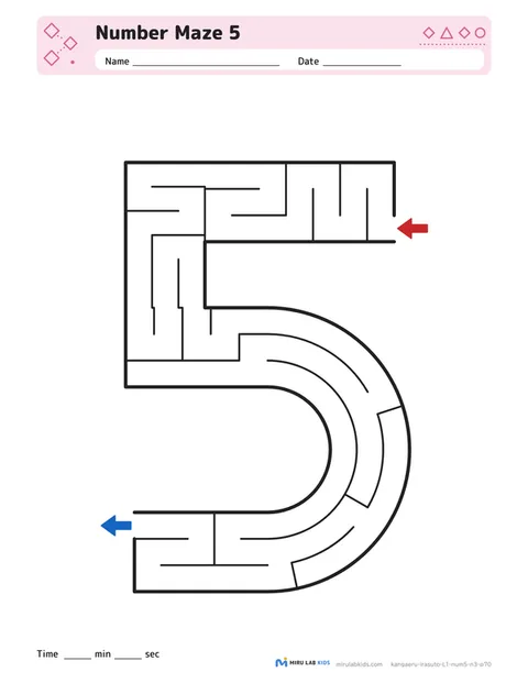 Number Mazes Level 1 Number 5
