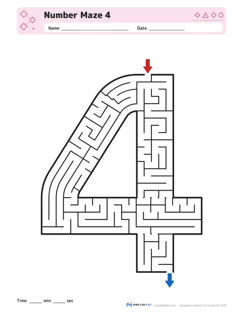 Number Mazes Level 3 Number 4