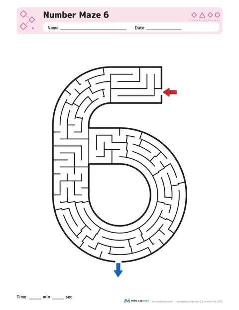 Number Mazes Level 3 Number 6