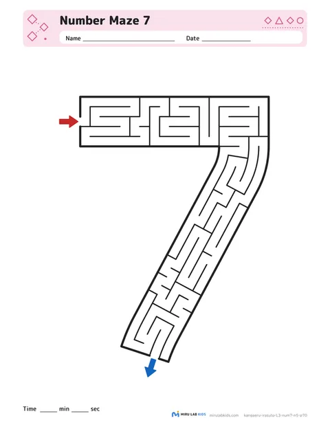 Number Mazes Level 3 Number 7