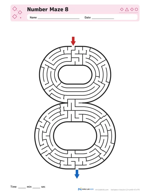 Number Mazes Level 3 Number 8