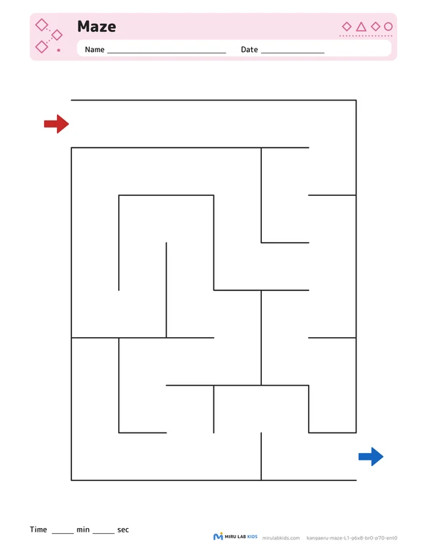 Mazes Level 1 No. 5 worksheet