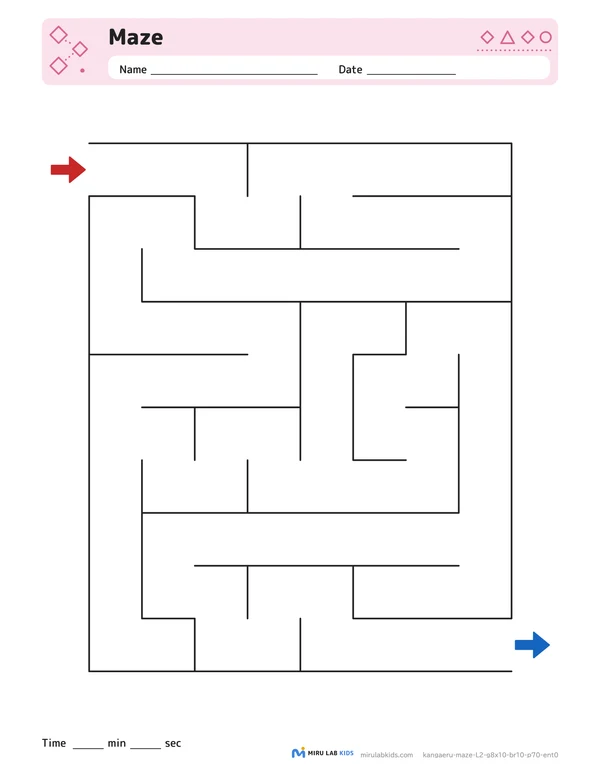 Mazes Level 2 No. 3 worksheet