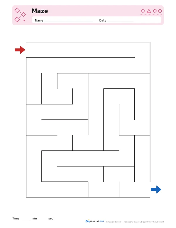 Mazes Level 2 No. 4 worksheet