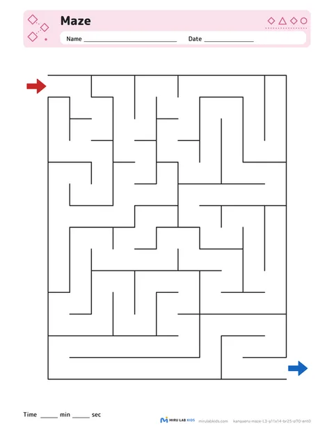 Example of a Mazes worksheet
