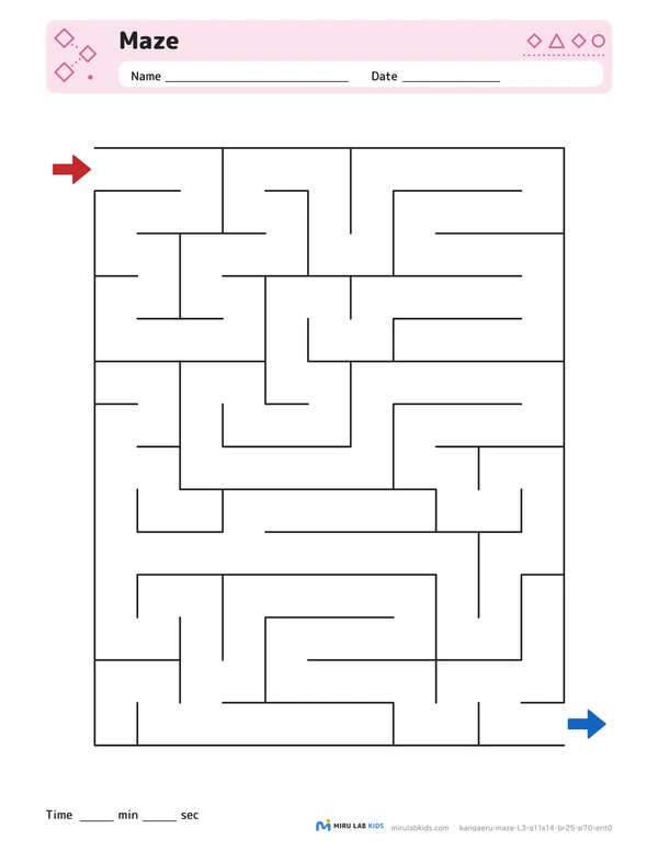 Mazes Level 3 No. 2 worksheet