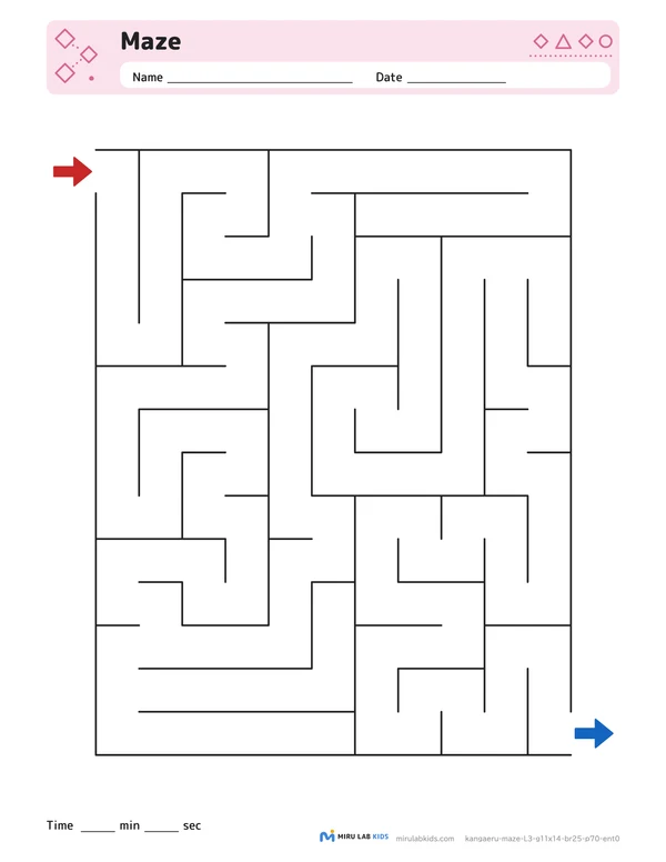 Mazes Level 3 No. 3 worksheet