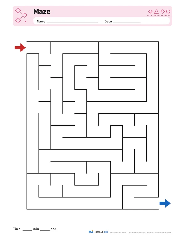 Mazes Level 3 No. 4 worksheet