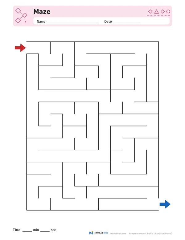 Mazes Level 3 No. 5 worksheet
