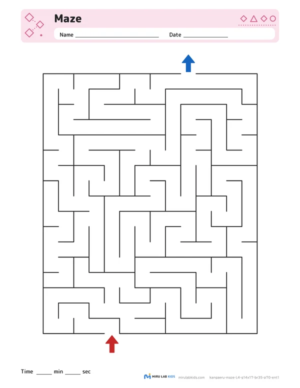 Mazes Level 4 No. 4 worksheet