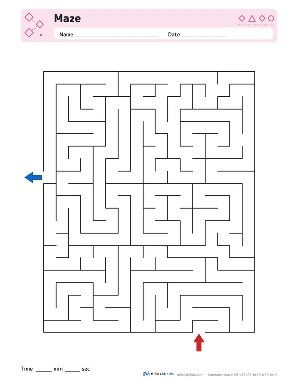 Mazes Level 5 No. 2 worksheet