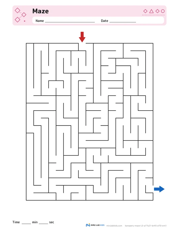 Mazes Level 5 No. 4 worksheet