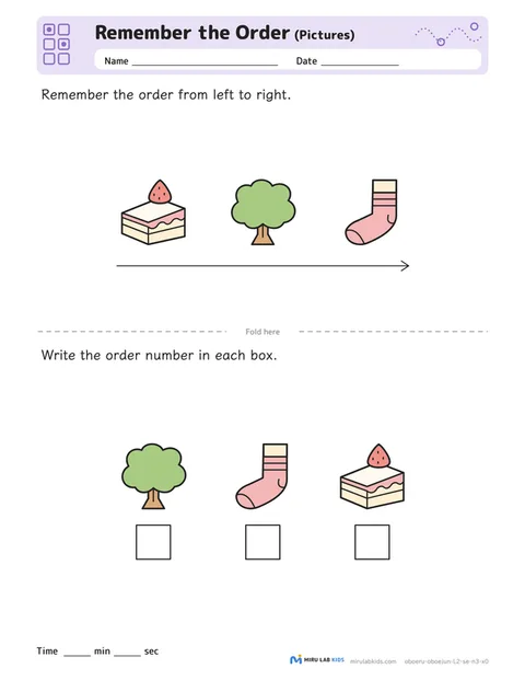 Remember the Order: Pictures Level 2 No. 4