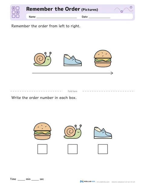 Remember the Order: Pictures Level 2 No. 5