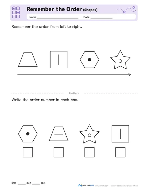 Remember the Order: Shapes Level 3 No. 4