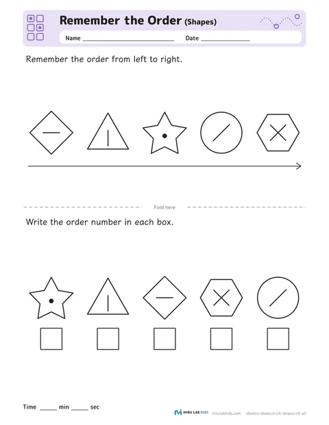 Remember the Order: Shapes Level 4 No. 2