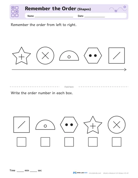 Remember the Order: Shapes Level 4 No. 4