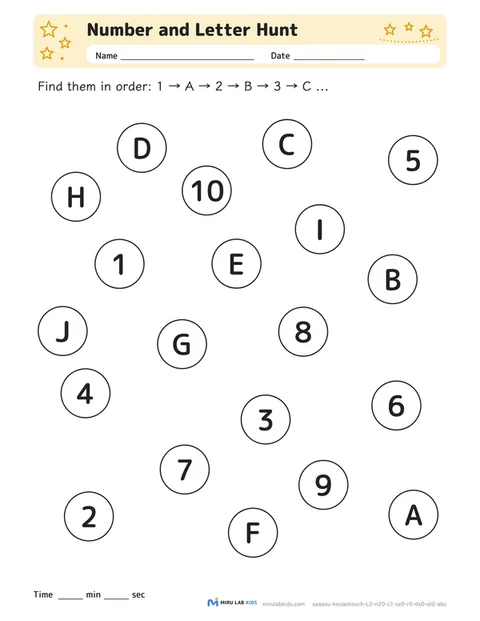 Number and Letter Hunt Level 2 No. 2