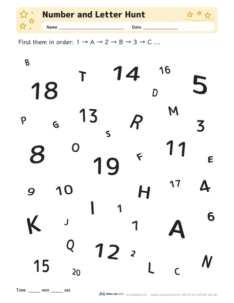 Number and Letter Hunt Level 4 No. 2