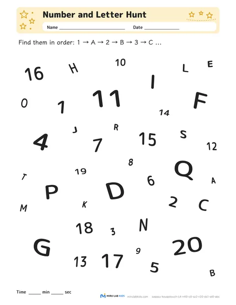Number and Letter Hunt Level 4 No. 3