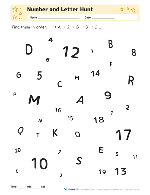 Number and Letter Hunt Level 4 No. 4