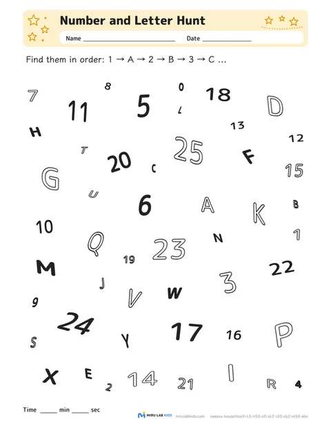 Number and Letter Hunt Level 5 No. 2