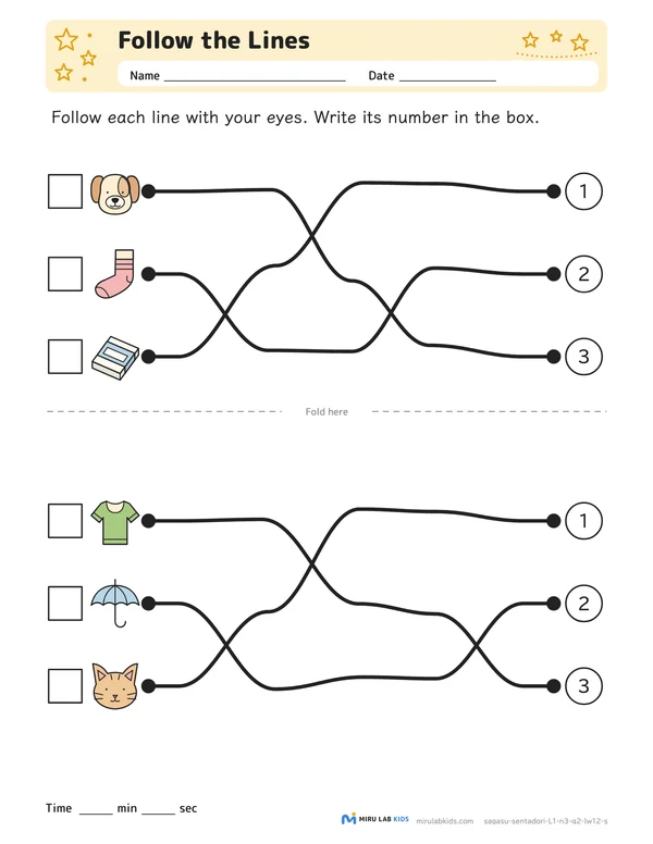 Follow the Lines Level 1 No. 5 worksheet