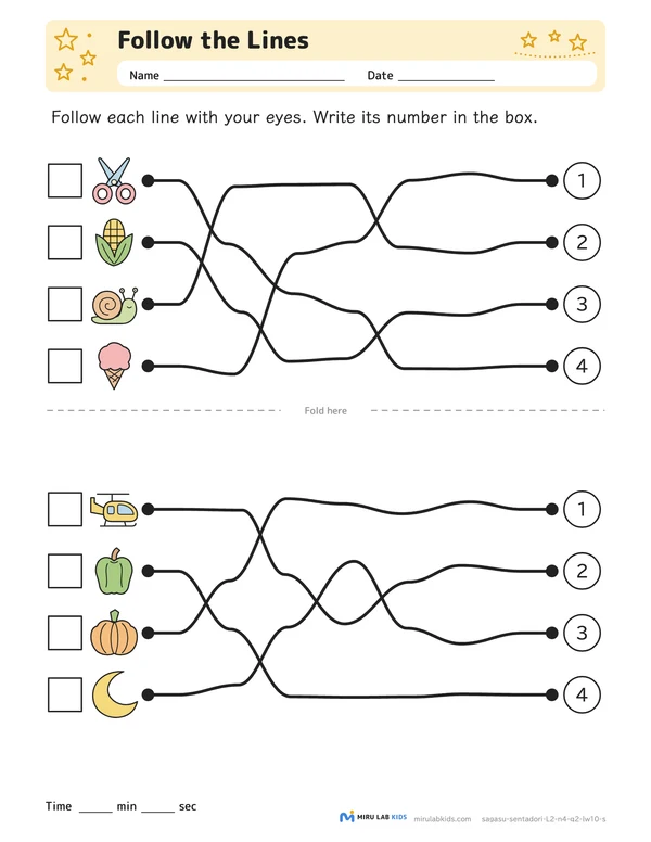 Follow the Lines Level 2 No. 3 worksheet