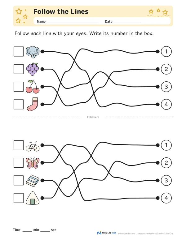 Follow the Lines Level 2 No. 5 worksheet