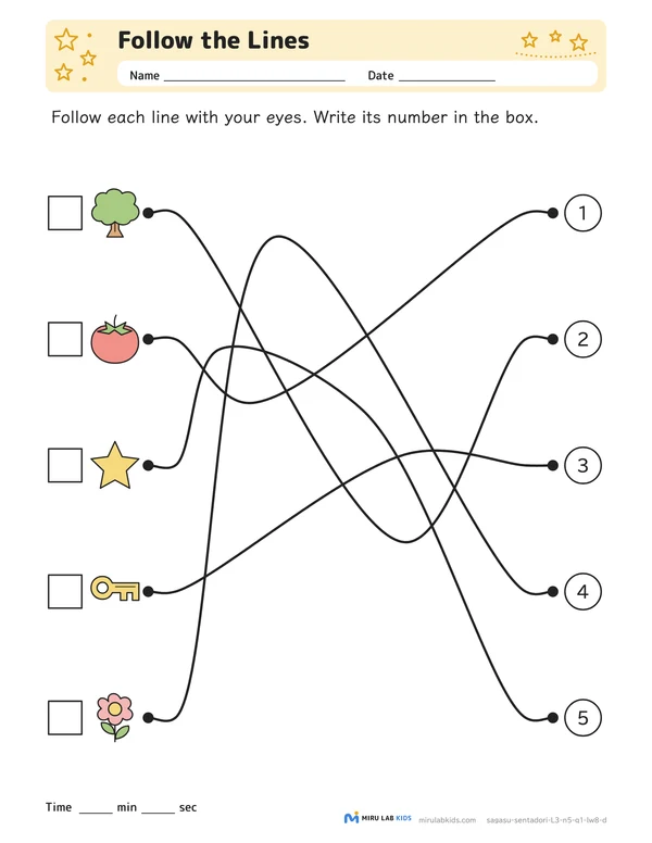 Follow the Lines Level 3 No. 5 worksheet