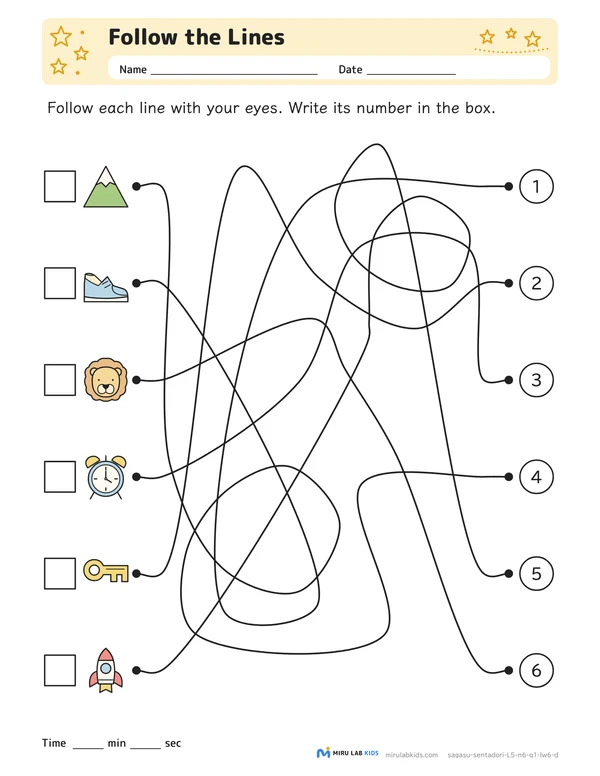 Follow the Lines Level 5 No. 3 worksheet