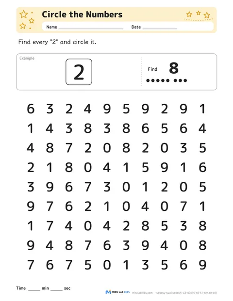 Circle the Numbers Level 3 No. 3
