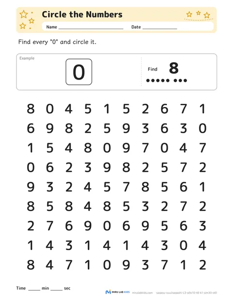 Circle the Numbers Level 3 No. 4