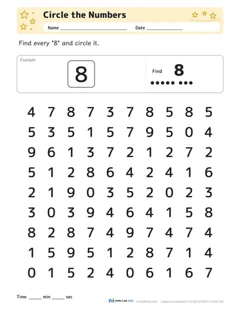 Circle the Numbers Level 3 No. 5